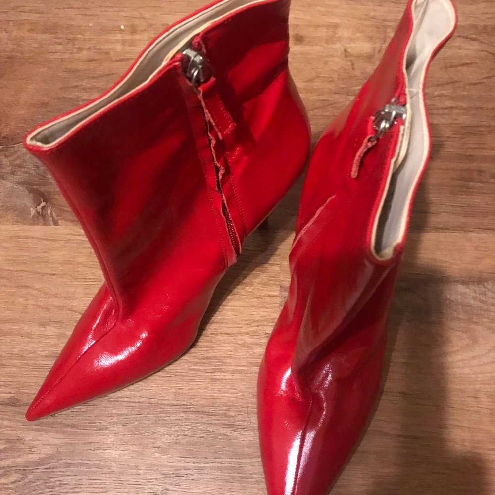 Zara red boots size 40 in good condition
